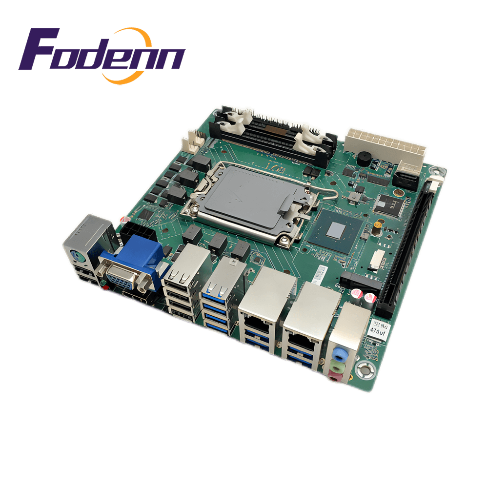 Fodenn Intel Core 12th Gen CPU H610 industrial motherboard with DDR4 PCIE 16X MINI-ITX